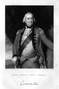 Charles Cornwallis 1738-1805, první markýz Cornwallis, 1839. od S. Freeman