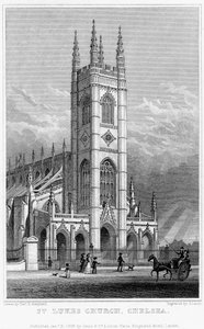 Kostel St Lukes, Chelsea, Londýn, 1828.
