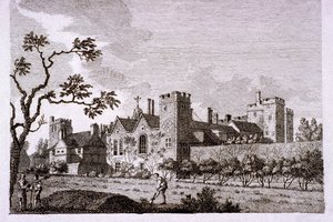 Zahrada v Lambeth Palace, Londýn, 1786. od S Sparrow