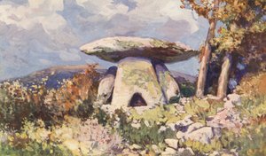 Dolmen of Grandmont (barevná litografie) od Sabine Baring Gould