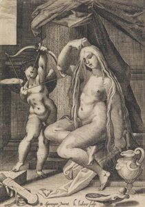 Venuše a Amor, 1571-1650. od Sadeler