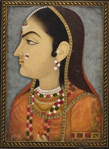 Portrét dámy, c1800 od Sahib Ram