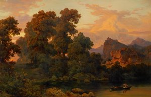 Italská krajina od Salomon Corrodi