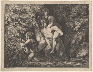 Rodina Satyrů v pohybu, 18. století.