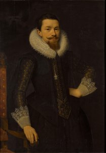 Portrét Pietera Boudaena Courtena (1594-1668) od Salomon Mesdach (attributed to)