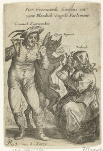 Cartoon of Cromwell, asi 1652-1654 Siet t