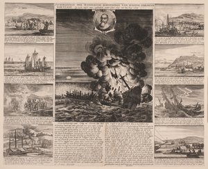 Titulní strana ilustrující cestu Willema Isbrandtse Bontekoe do východní Indie