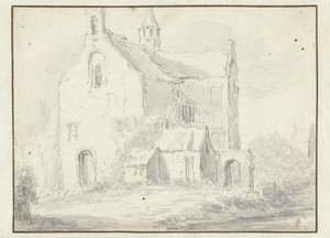 Románský kostel od Salomon van Ruysdael (possibly)