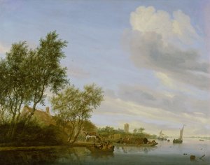 Říční krajina s přívozem od Salomon van Ruysdael