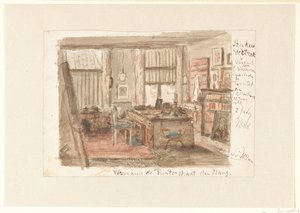 Studie Carela Vosmaera na Ruiterstraat v Haagu od Salomon van Witsen
