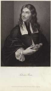 Portrét Salvatora Rosy (rytina) od Salvator (after) Rosa