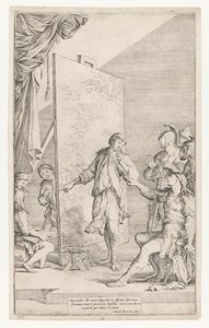 Alexandra Velikého v ateliéru Apelles od Salvator Rosa