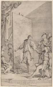 Alexandra ve studiu Apelles od Salvator Rosa