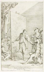 Alexandra ve studiu Apelles od Salvator Rosa