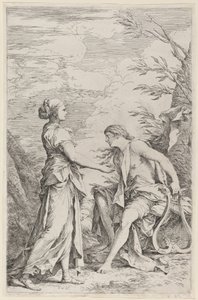 Apollo a kumská Sibyla od Salvator Rosa