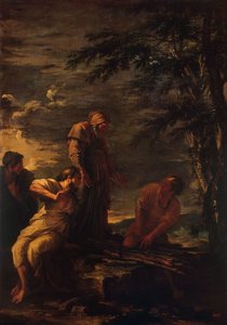 Democritus a Prótagoras, 1663-1664 od Salvator Rosa
