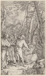 Diogenes odhazuje svou misku od Salvator Rosa