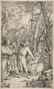 Diogenes odhazuje svou misku od Salvator Rosa