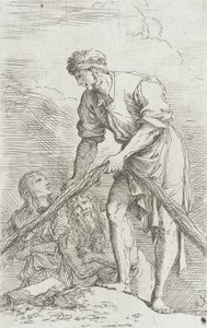 Figurka: Muž táhnoucí síť od Salvator Rosa