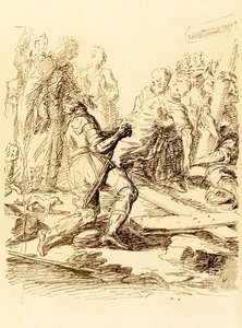 Nalezení kříže od Salvator Rosa