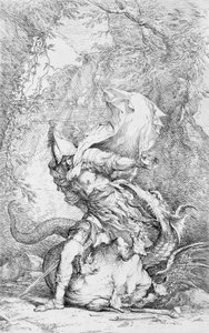 Jason a drak, ca. 1663-64. od Salvator Rosa