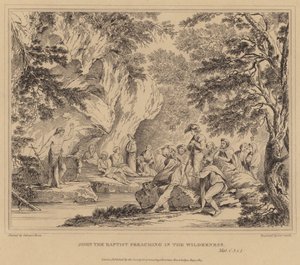 Jan Křtitel káže na poušti, Matouš od Salvator Rosa