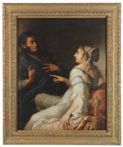 Phryne a Xenocrates od Salvator Rosa