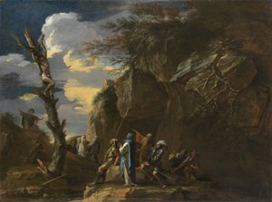 Polykratovo ukřižování, kolem roku 1664 (olej na plátně) od Salvator Rosa