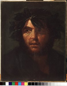 ""Portrét muže s vavřínovým věncem"" Obraz Salvator (Salvatore) Rosa (1615-1673) Státní muzeum umění M. Ciurlionise, Kaunas od Salvator Rosa