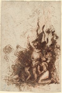 Vzkříšení Lazara od Salvator Rosa