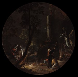 Scény čarodějnictví: . od Salvator Rosa