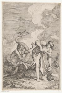 Scylla prchá před Glaukem od Salvator Rosa