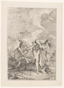 Scylla prchá před Glaukem od Salvator Rosa