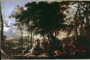 The Philosophers Wood. Obraz Salvator Rosa od Salvator Rosa