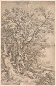 Záchrana nemluvně Oidipa od Salvator Rosa