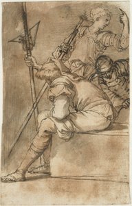 Tři vojáci odpočívají od Salvator Rosa