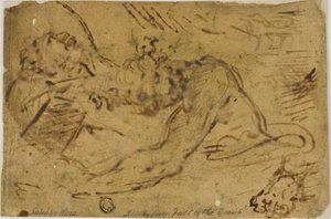 Dvě postavy pro zápas od Salvator Rosa