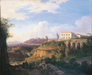 Itálie, Neapol, pohled na usedlost Villa Ruffo v Capodimonte