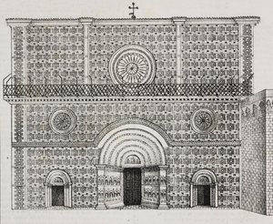 Fasáda baziliky Santa Maria di Collemaggio, L