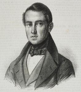 Portrét Carlo Mele (1792-1841), litografie od Salvatore Puglia z Poliorama Pittoresco, n 15, 20. listopadu od Salvatore Puglia