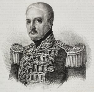 Portrét maršála Francesca Maria Tanchiho (1773-1843), litografie od Salvatore Puglia z Poliorama Pittoresco, n 46, 24. června od Salvatore Puglia