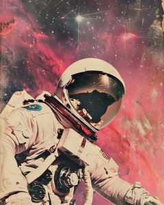 Astronaut Červená mlhovina od Samantha Hearn