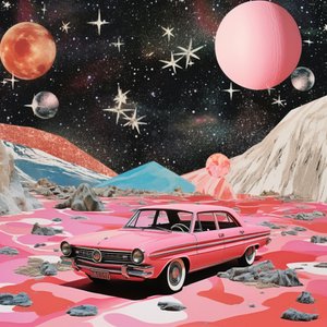 Růžové auto – vesmírná fantazie od Samantha Hearn