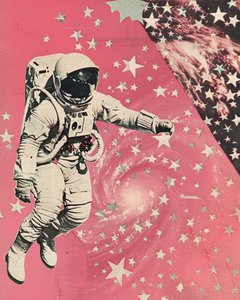 Růžový astronaut z galaxie od Samantha Hearn