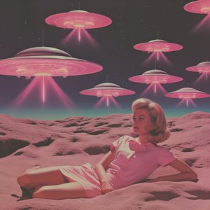 Retro růžový sen o UFO od Samantha Hearn