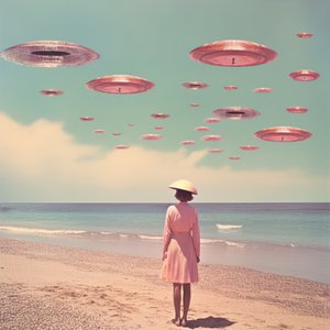 UFO nad Pastel Beach od Samantha Hearn