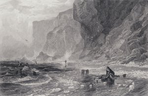 Ilustrace k Pirátovi od Sira Waltera Scotta (rytina) od Samuel (after) Bough