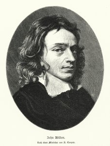 John Milton , anglický básník (litho)