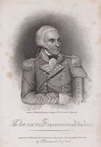 Sir William Skeffington (1742-1815), plukovník Leicestershire Yeomanry (rytina) od Samuel (after) Drummond