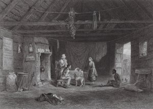 Austrálie: Australský ovčák (rytina) od Samuel (after) Prout